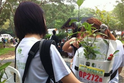 每組植樹隊伍都需要設計和制造承載用具，運送樹苗和種植工具到指定植樹場。