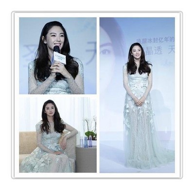 張雨綺以其驚艷的“無死角美麗”，詮釋凝潤、晶透、柔滑的天寵冰肌